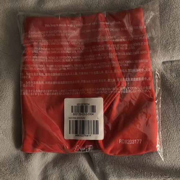 ❤️Athleta 2piece tankini swimsuit set! Vibrant Cardinal Red Size L NWT 🧡👙 - Picture 7 of 8